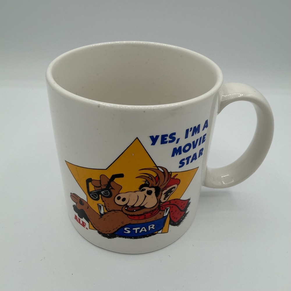 1987 ALF Star Mug Yes Im A Movie Star Alien Productions Russ Berrie Co